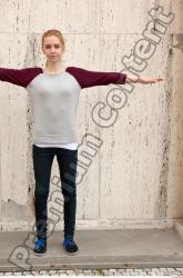 Whole Body Woman T poses White Casual Average